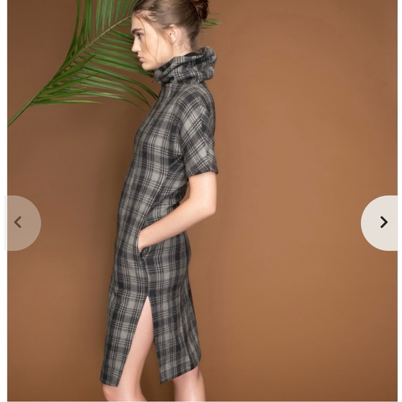 AJAIE ALAIE KULLU TURTLE NECK DRESS wool gray size XS CL - Picture 2 of 7